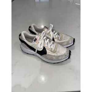 Nike Shoes Womens 7 Waffle Debut Running Sneakers White Lace Up Low DH9523-102
